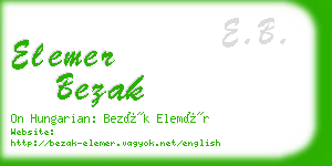 elemer bezak business card